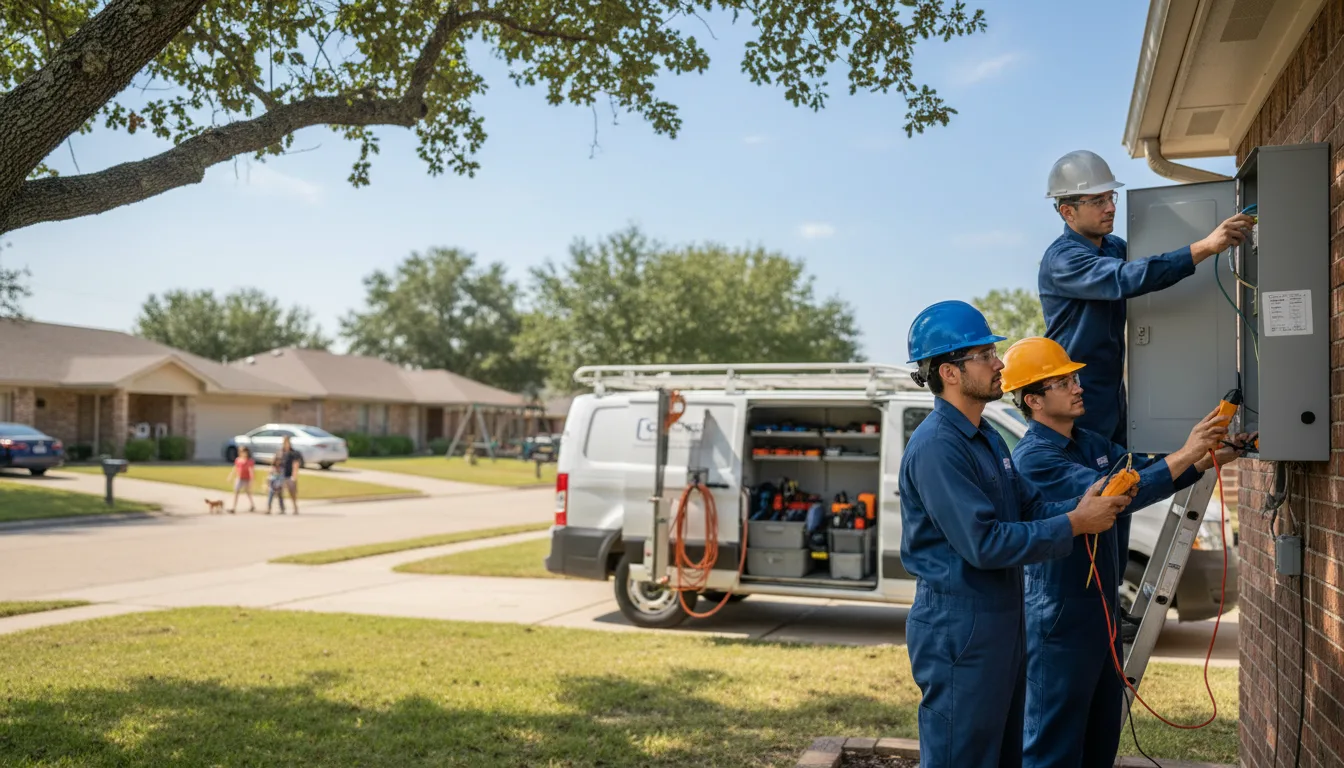 Certified electrician providing emergency electrical services in Mico, TX